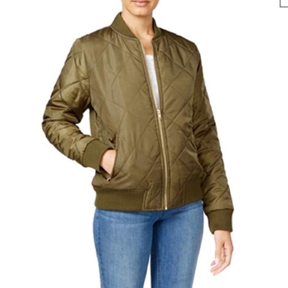 Olive Green Bomber Jacket (new w tags)